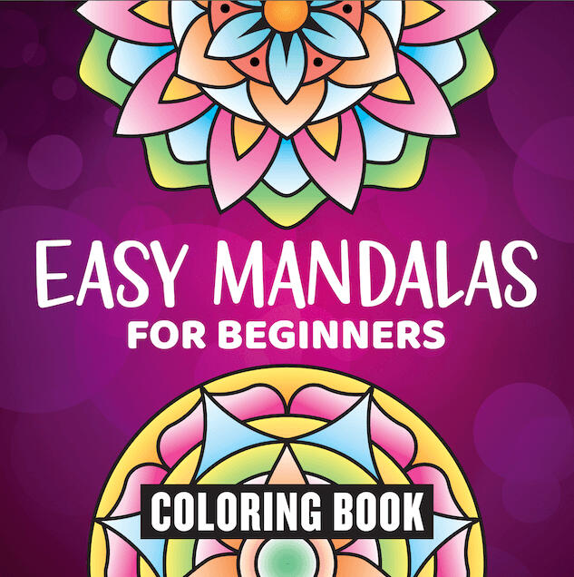 easy mandalas coloring book cover design