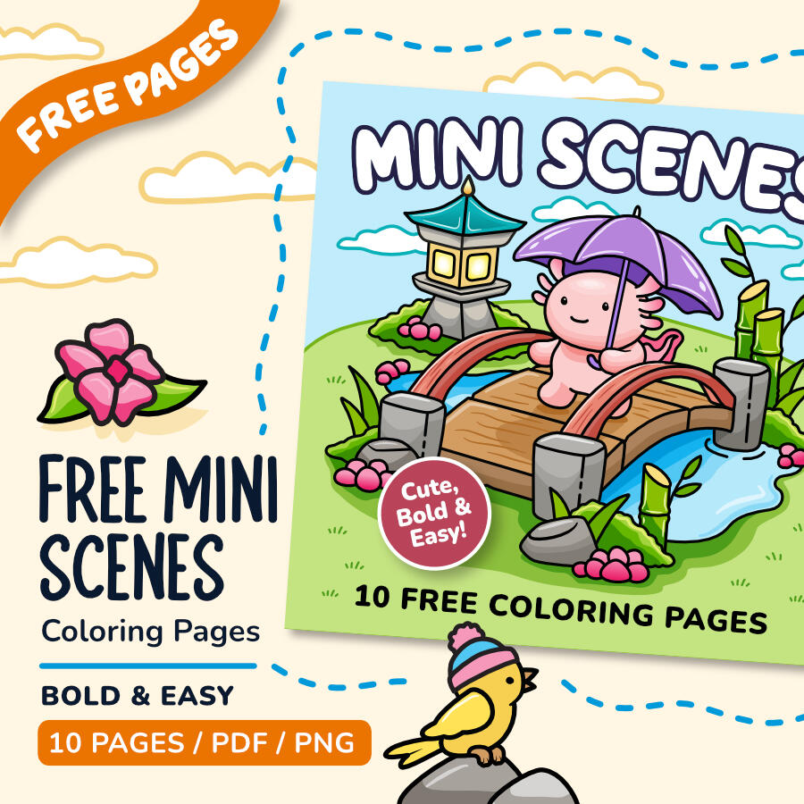Free Coloring Pages mini scenes free coloring pages