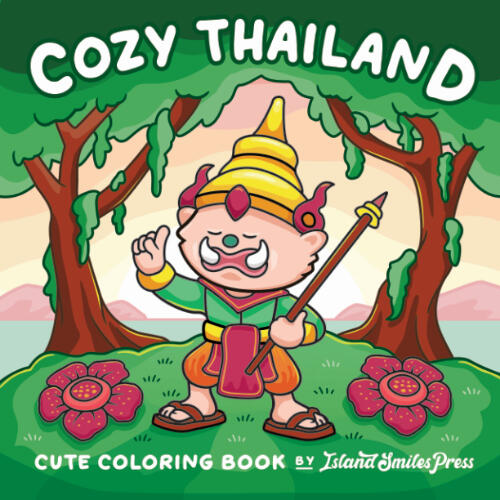 Cozy Thailand Cute Coloring Book cozy thailand cute coloring book cover design