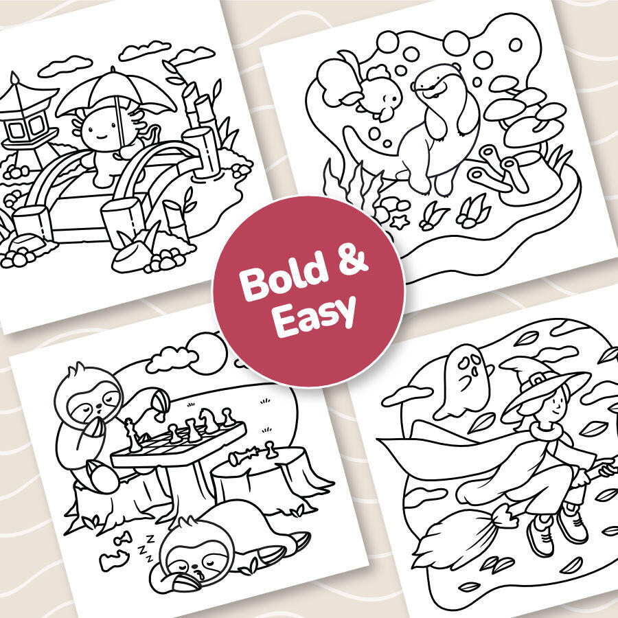 Free Coloring Pages mini scenes free coloring pages