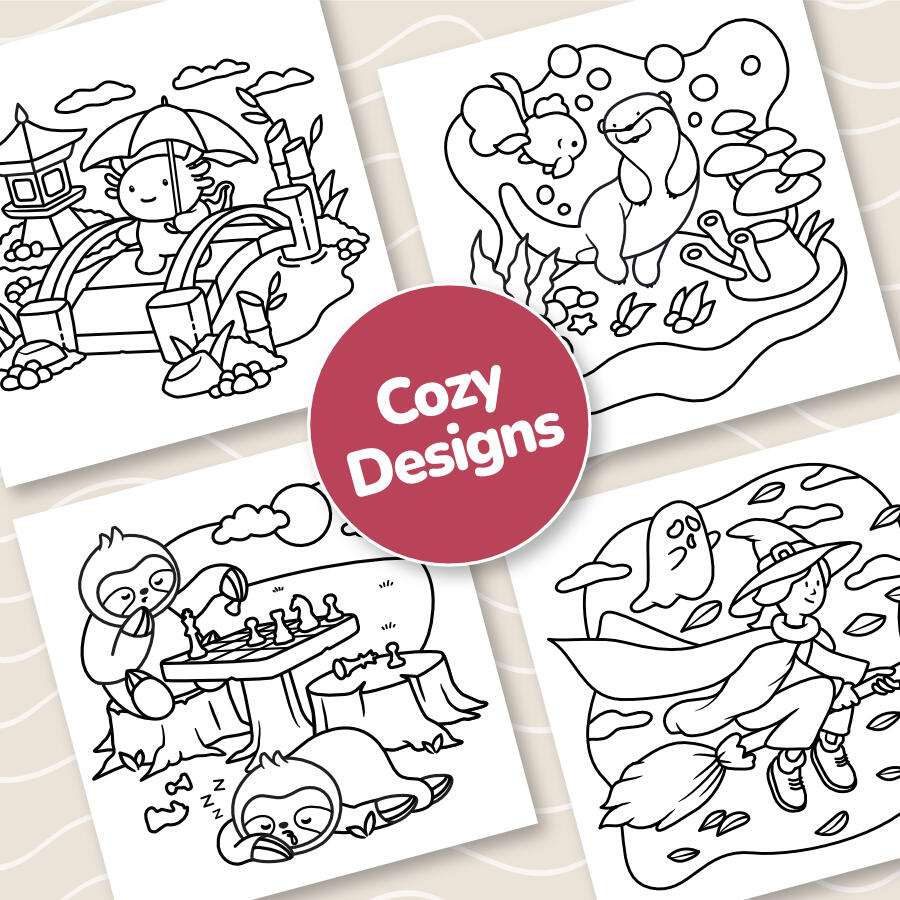 Free Coloring Pages mini scenes free coloring pages